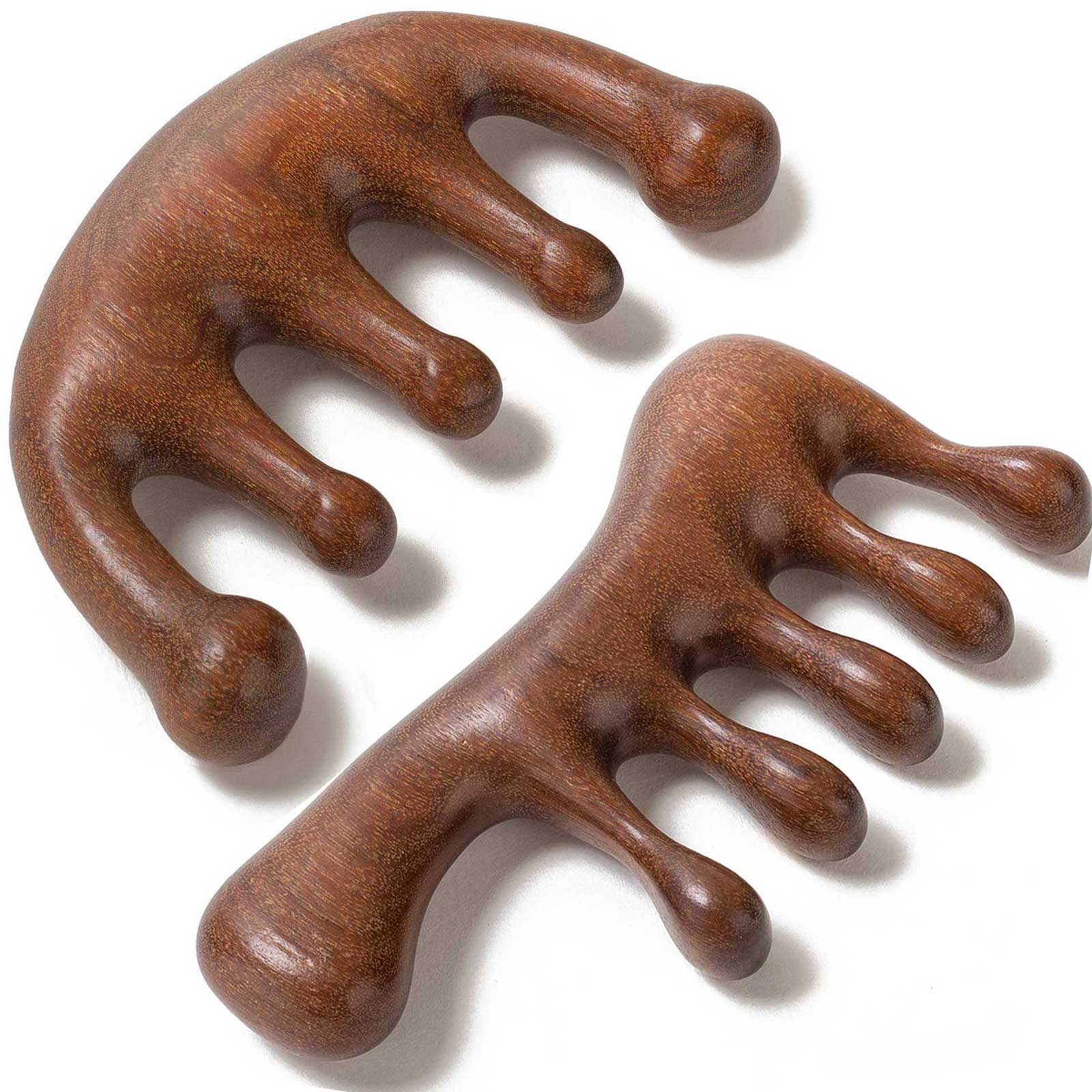 Moreinday Loc Comb, Wooden Scalp Massager for Scalp Gua Sha, Head Massage Comb - 2 Pack